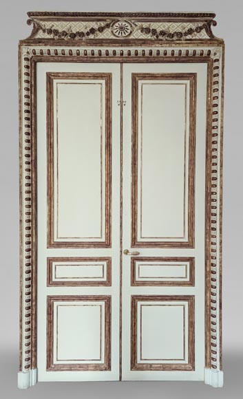 Lot de trois doubles portes moulurées, XIXe siècle-2