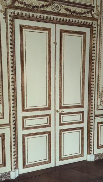 Lot de trois doubles portes moulurées, XIXe siècle-3