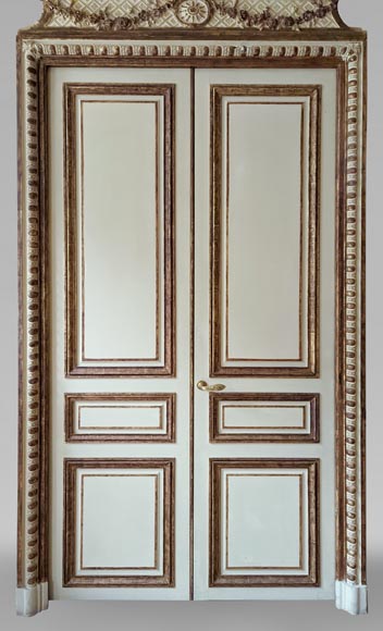 Lot de trois doubles portes moulurées, XIXe siècle-11