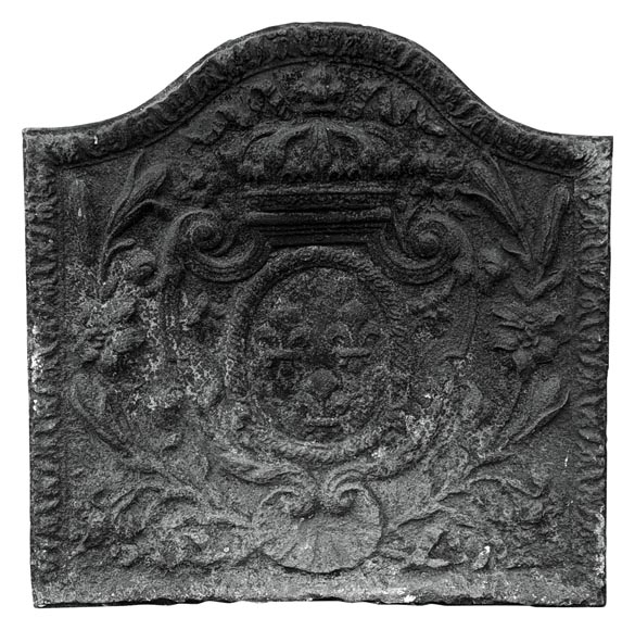 Très belle petite plaque aux armes de France d'époque Louis XV-0
