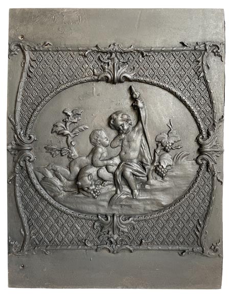 Plaque de cheminée de style Louis XV 