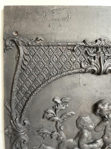 Plaque de cheminée de style Louis XV 