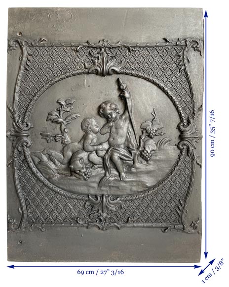 Plaque de cheminée de style Louis XV 