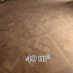 Lot d'environ 40 mètres carrés de parquet Versailles en chêne moderne