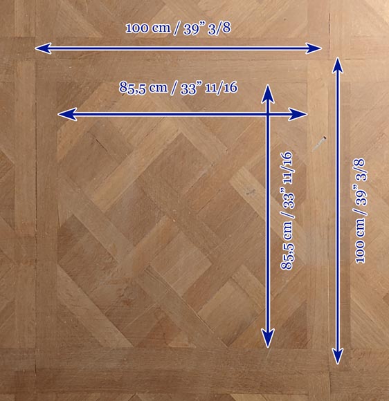 Lot d'environ 40 mètres carrés de parquet Versailles en chêne moderne-8