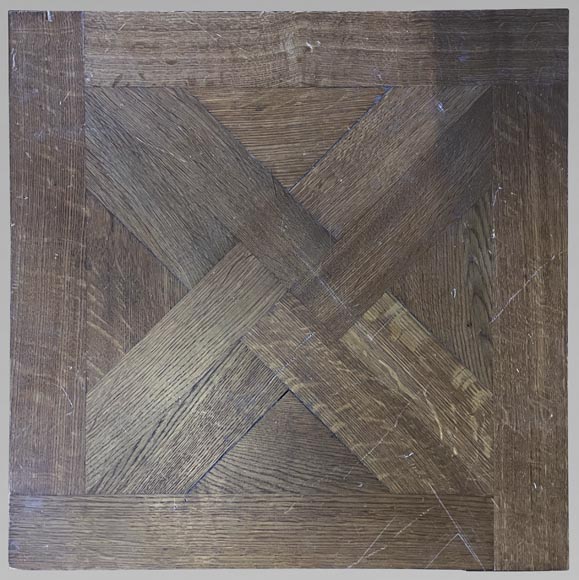 Lot d'environ 15m² parquet moderne en chêne motif de croix-1