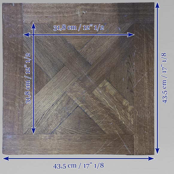 Lot d'environ 15m² parquet moderne en chêne motif de croix-6