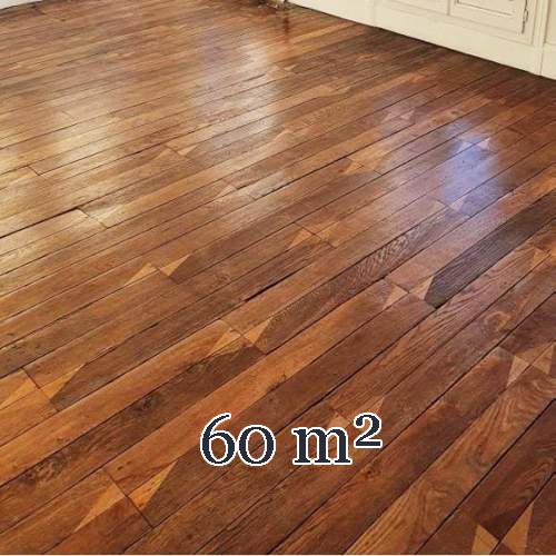 Lot d'environ 60 m² de parquet linéaire orné de losanges en marqueterie, vers 1820