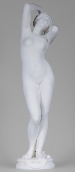 Laurent MARQUESTE - « Galatée », Sculpture en marbre, vers 1885-0