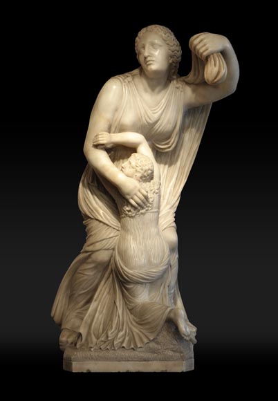 "Niobé", statue en albâtre d'après l'original grec-0