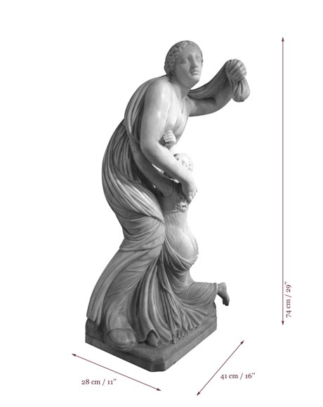 "Niobé", statue en albâtre d'après l'original grec-5