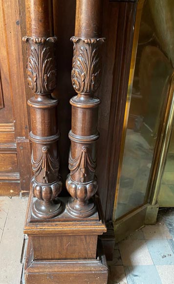 Pièces de boiserie en noyer avec grosse cheminée de style Napoléon III-9