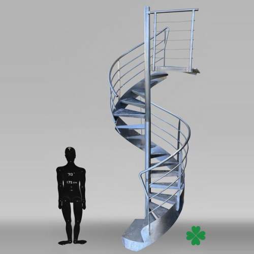 Escalier moderne à colimaçon en métal