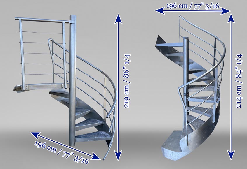 Escalier moderne à colimaçon en métal-13