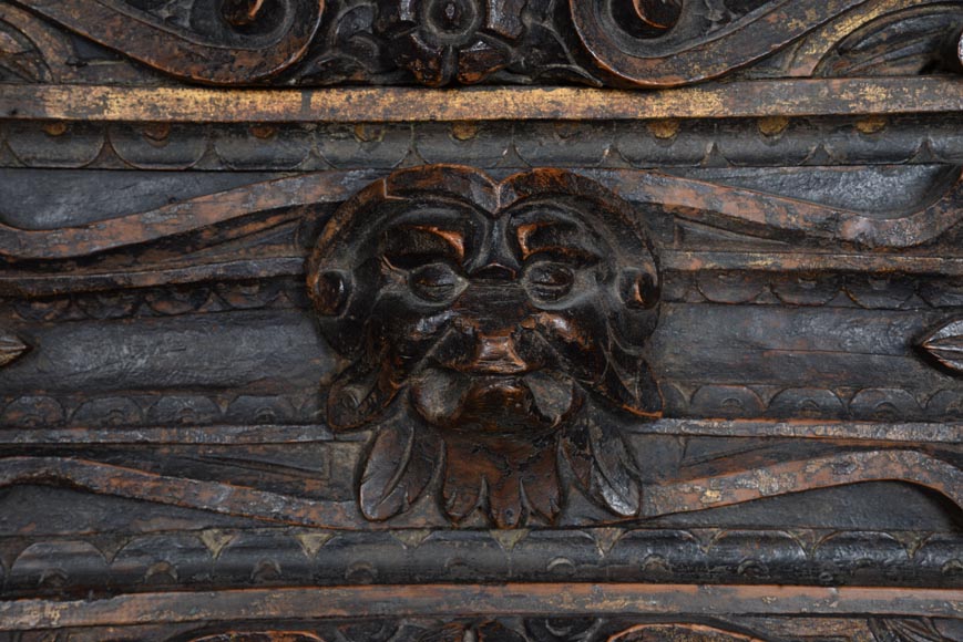 Double porte espagnole du XVIIe siècle en bois fruitier-7