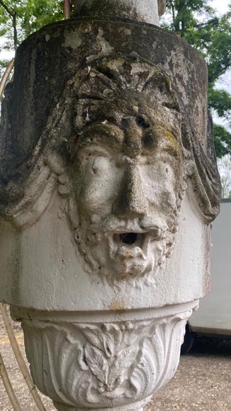 Fontaine de jardin à double vasque en pierre de style Régence-6