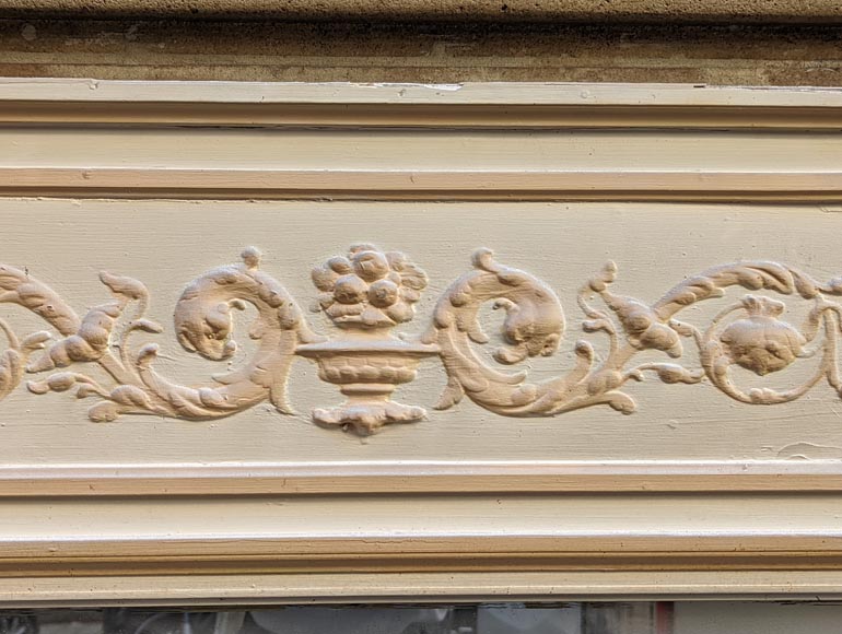 Trumeau en stuc et bois peint de style Louis XVI-1