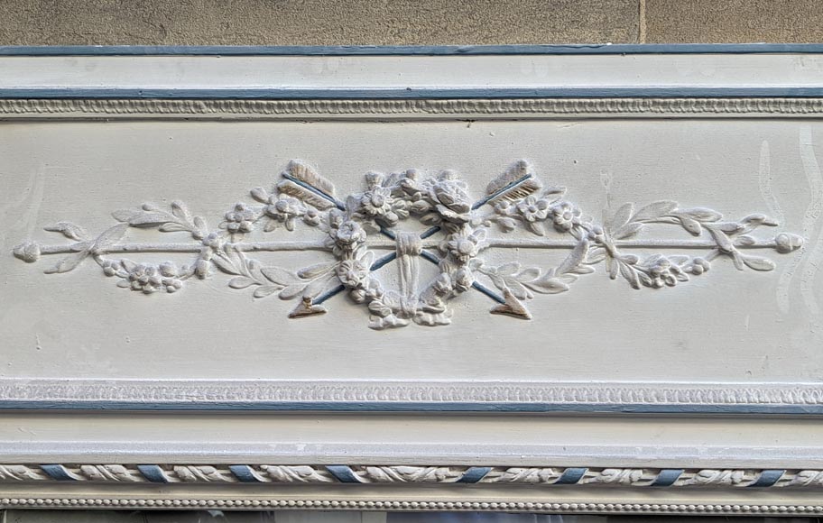 Trumeau en stuc et bois peint de style Louis XVI-1