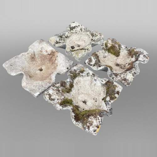 Lot de 19 jardinières en béton style Willy Guhl