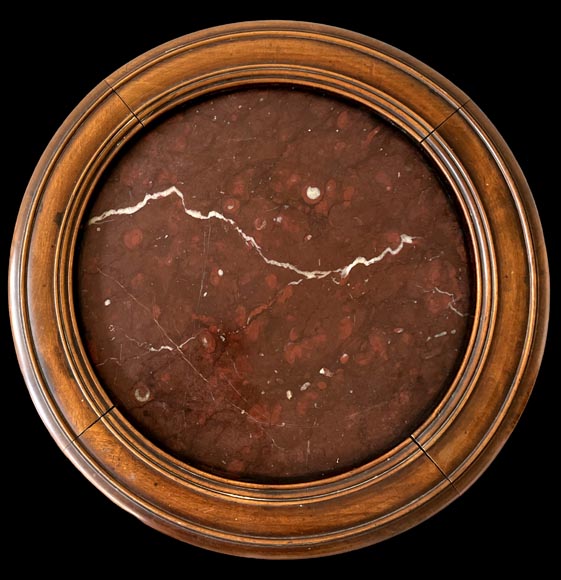 L’Escalier de cristal, guéridon japonisant en bois exotique et bronze doré-2