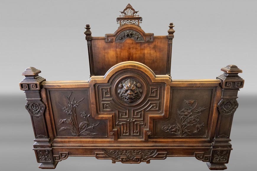 Gabriel VIARDOT, ensemble de mobilier japonisant pour chambre à coucher-4