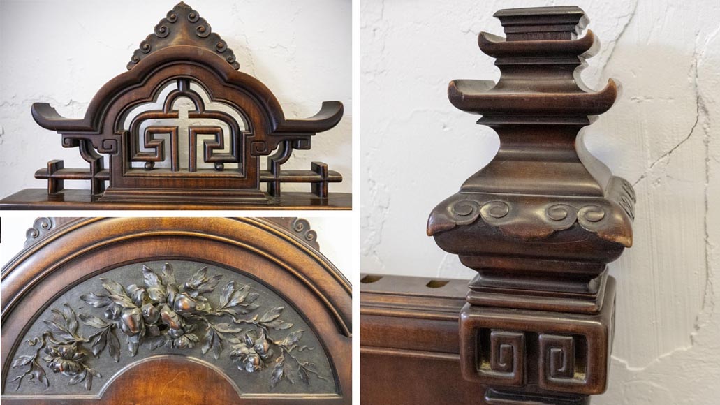 Gabriel VIARDOT, ensemble de mobilier japonisant pour chambre à coucher-19