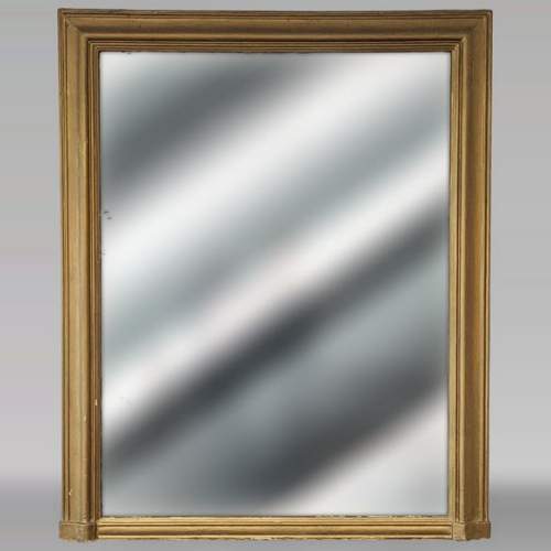 Trumeau mouluré de style Louis XVI, peinture dorée