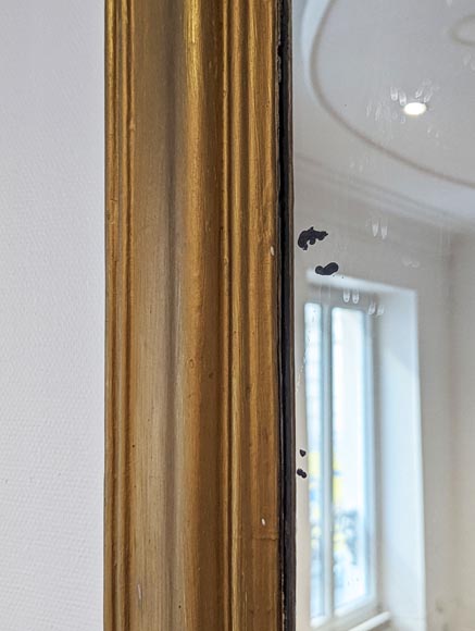 Miroir à étages Louis XVI blanc crème et doré - Anc. décoration murale – Les Antiquités Bolduc