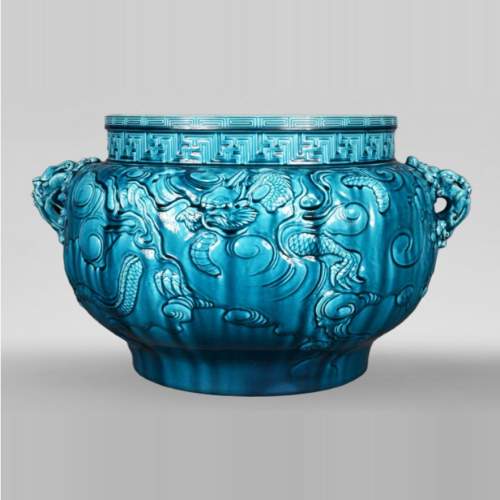 Théodore DECK, Grand vase d'inspiration extrême-orientale, fin du XIXe siècle