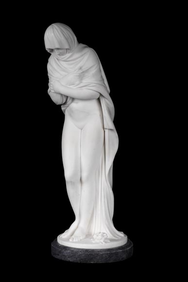 Francesco LAZZARINI (1748-1808) – L’Hiver dit La Frileuse, d’après Jean-Antoine HOUDON-1