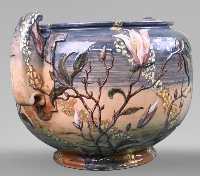 Emile GALLÉ, important vase à décor floral-3