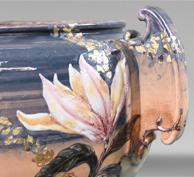 Emile GALLÉ, important vase à décor floral-5