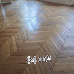 Lot de 34 m² de parquet ancien Point de Hongrie