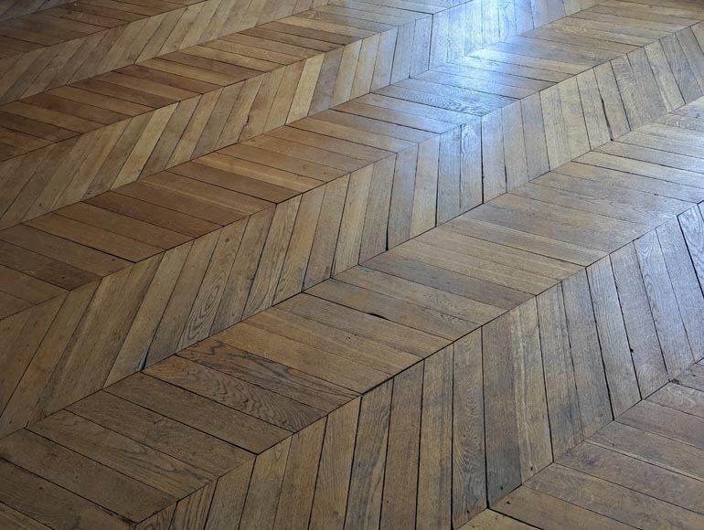 Lot de 34 m² de parquet ancien Point de Hongrie-2