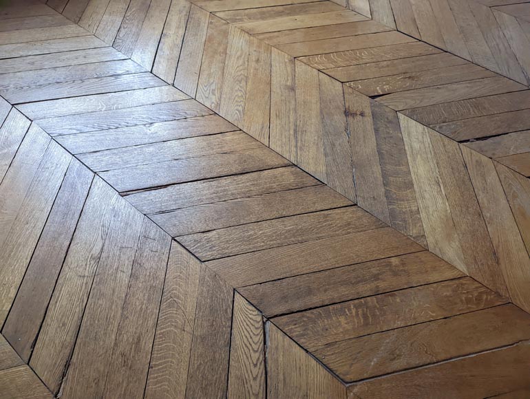 Lot de 34 m² de parquet ancien Point de Hongrie-3