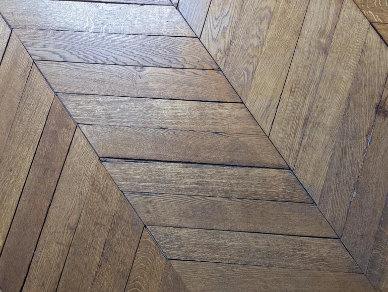 Lot de 34 m² de parquet ancien Point de Hongrie-4