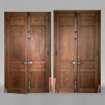 Paire de double portes en bois de 2,5 m de haut