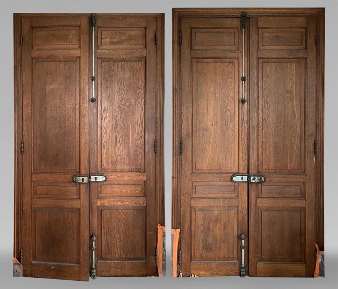 Paire de double portes en bois de 2,5 m de haut-0