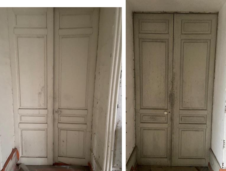 Paire de double portes en bois de 2,5 m de haut-1
