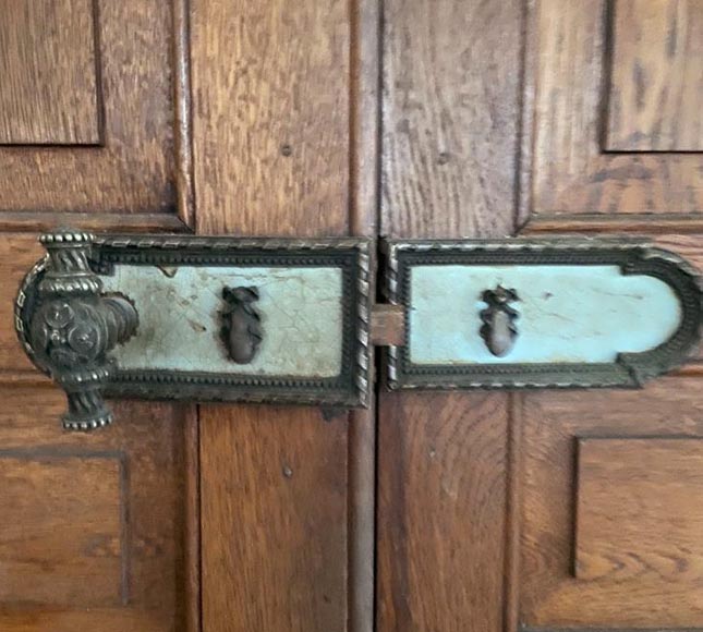 Paire de double portes en bois de 2,5 m de haut-3