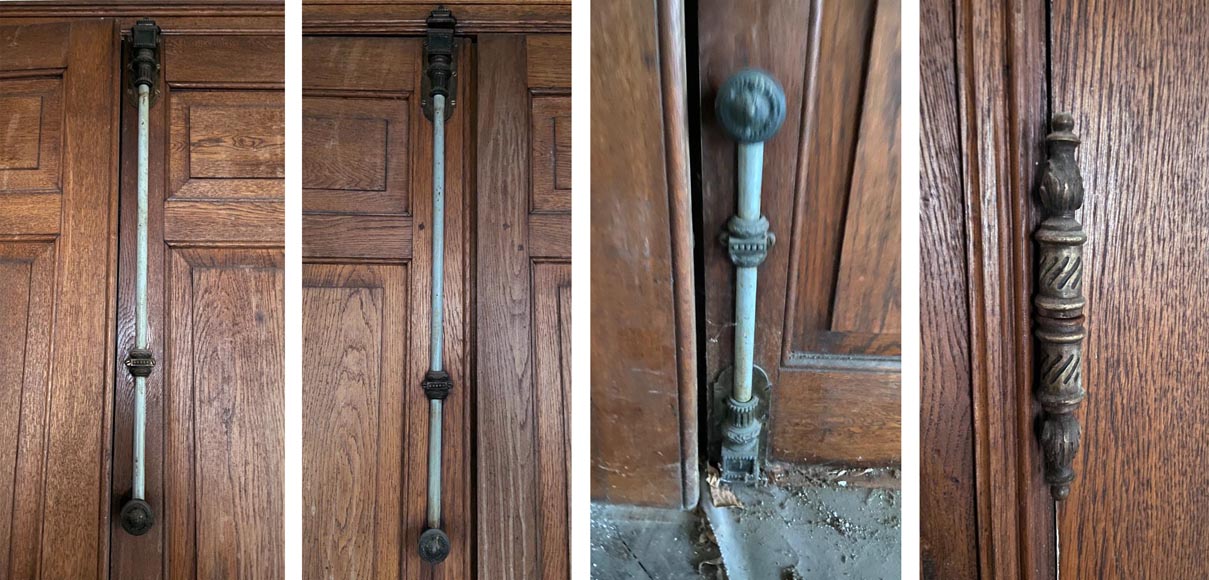 Paire de double portes en bois de 2,5 m de haut-4