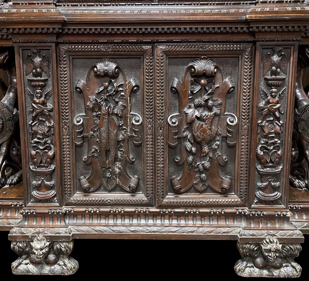 Armoire néo-Renaissance, époque Napoléon III-6