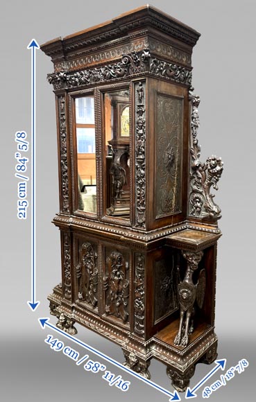 Armoire néo-Renaissance, époque Napoléon III-11