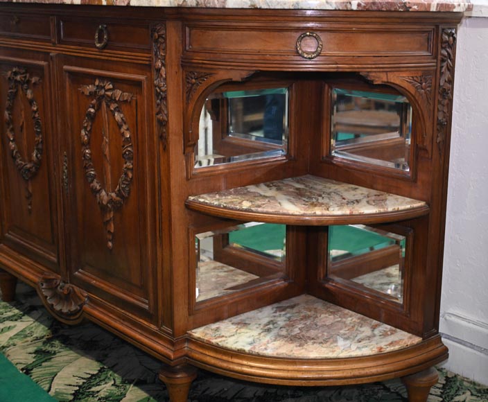 Salle à manger de style Louis XVI sculpté en bois de noyer-16