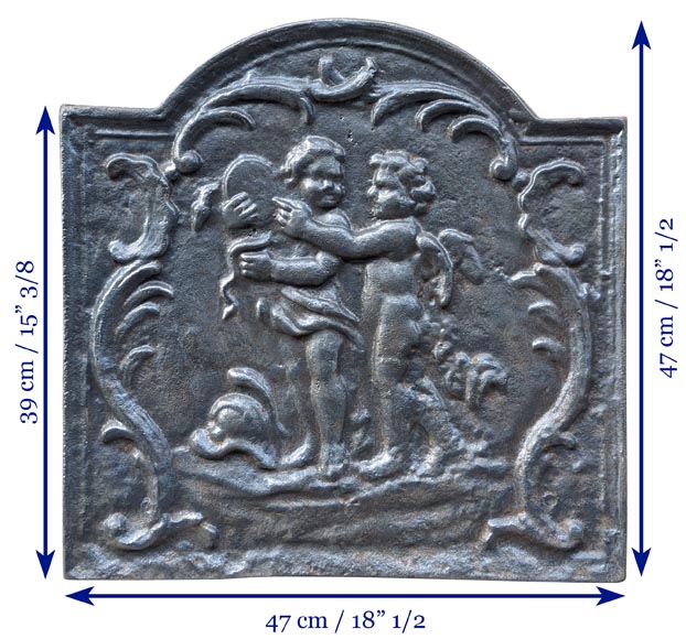 Plaque de cheminée aux putti-6