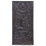 Plaque de cheminée représentant le mythe d'Athena et Arachné