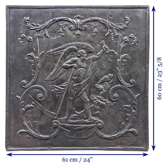 Plaque de cheminée représentant le dieu Chronos-7