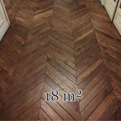Lot d'environ 18 m² de parquet point de Hongrie