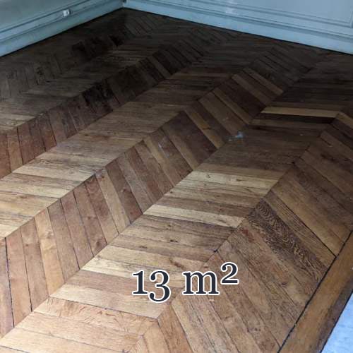 Lot de 13 m² de parquet point de Hongrie