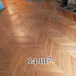 Lot de 14 m² de parquet point de Hongrie en chêne